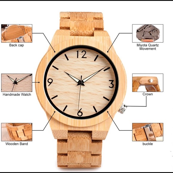 Men’s Luxury Real Bamboo Wooden Watch (BRAND NEW) - Picture 4 of 7